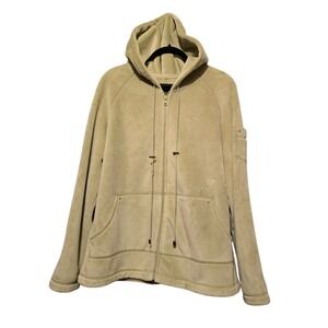 Kristen Blake Green Velour Hoodie Womens XL Thick Soft Jacket Gorpcore Outdoor